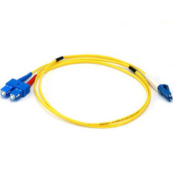 Fiber Optic, Single-Mode LC/SC, 9/125 µm, OS2, 3m , Yellow
