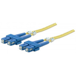Fiber Optic Patch Cable, Duplex, Single-Mode SC/SC, 9/125 µm, OS2, 3m  Yellow