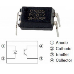 PC817C DIP-4 transistor output optocoupler 