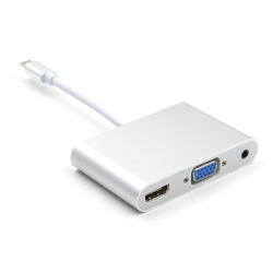 3 in 1 Adapter Type C to HDMI +VGA +3.5mm Audio