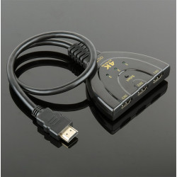 3 Port HDMI Splitter 4K*2K HD TV Adapter Cable 3 IN 1 Out