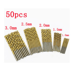  HSS High Speed Steel Drill Bits  1/1.5/2/2.5/3mm ( each 10pcs , total 50pcs)