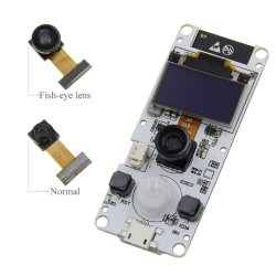 TTGO T-Camera ESP32 WROVER & PSRAM Camera Module ESP32-WROVER-B OV2640 Camera Module 0.96 OLED with Fish Eye Lens