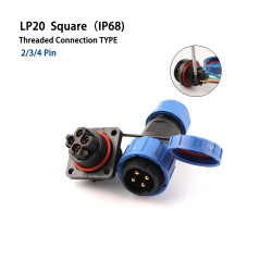  LD20 Male + Female Aviation Connector waterproof 3PIN