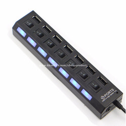 7 Port High Speed USB 3.0 Hub + ON/OFF Switch 