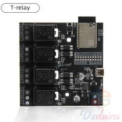 ESP32 Wireless Module DC 5V 4 Groups Relay Development Board ( T-Relay + T-U2T Kit)