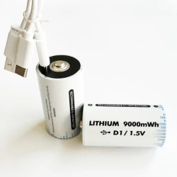 1.5V 9000mwh USB Type-C Rechargeable Lithium Battery