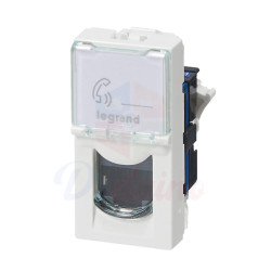 RJ45 category 6 FTP Mosaic socket 1 module - white