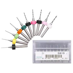 10pcs/set  0.6mm-1.5mm PCB mini drill set 