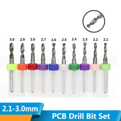 10pcs/set  2.1mm-3.0mm PCB mini drill set 