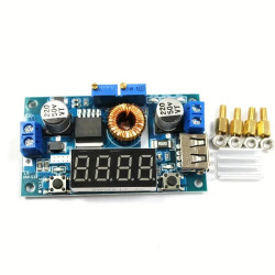 5A XL4015 DC-DC 5-36V to 1.25-32V Step Down Adjustable Power Supply with USB Voltmeter