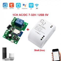 Garage Door Remote Control Module WIFI RF Tuya application 1CH 7-32V